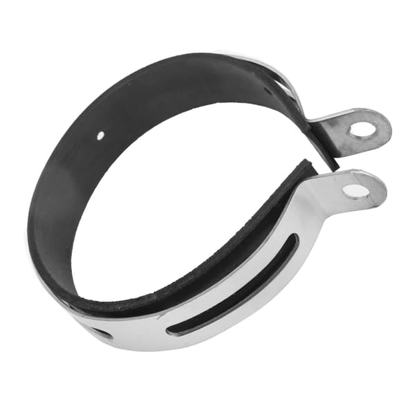 Motorsykkel Eksosklemme Fast Ring Rustfritt Stål Klips med Gummistripe Universaldeler