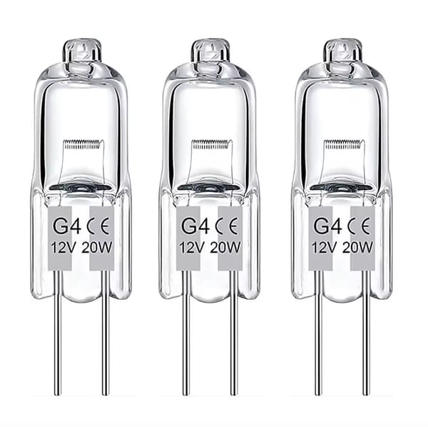 20-pak G4 halogenpærer 20W 12V - Varm hvid