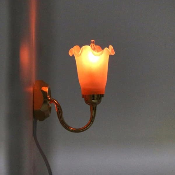 Dockskåp Mini Gyllene Blomknopp Vägglampa Heminredning