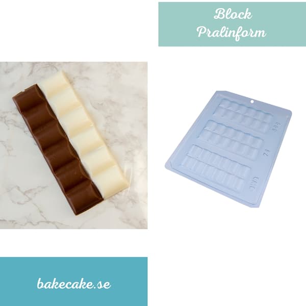 Pralinform Block Sjokoladeform - BWB 71 Transparent transparent
