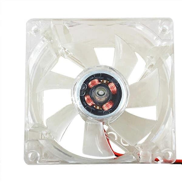 8025 Clear 8cm Chassis Cooling Fan with LED Lights for PC Computer Case