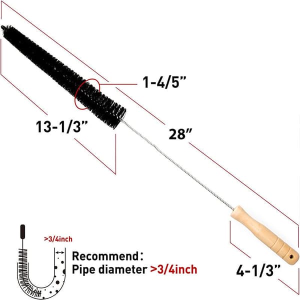 Washing Machine Cleaning Brush, Front-Load Washer Brush, Dryer and Vent Pipe Brush, Multifunctional Crevice Brush