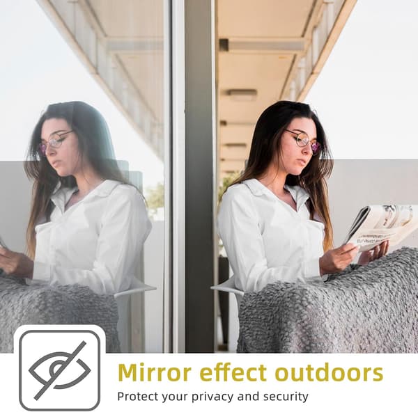 Window Film, One-Way Vision Film Window (Silver-Silver 30CM x 100CM)