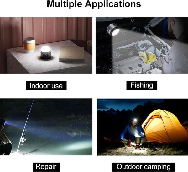 Camping hodelykt oppladbar, lett oppladbar hodelykt, rødt lys hodelykter, multifunksjonell hodelykt for fotturer