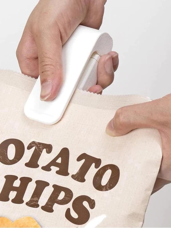 Poseforsegler til madopbevaring, snackposer... Hvid Vit one size