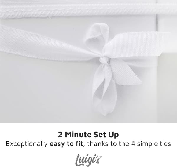 Mosquito net for cot, cradle and travel cot with zipper and quiet