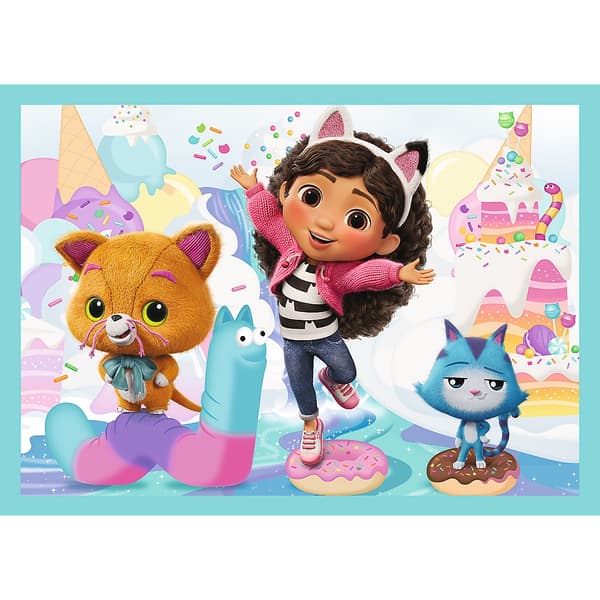Gabby's Dollhouse 4-in-1 palapelipakkaus, 35-70 palaa