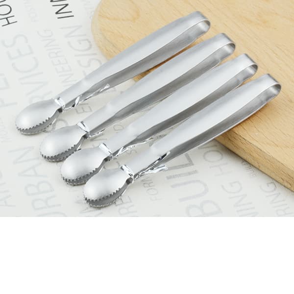 Miniserveringstang 3,9 tommer rustfritt stål liten forrettstang, sett med 4 buffettang, matserveringstang i rustfritt stål