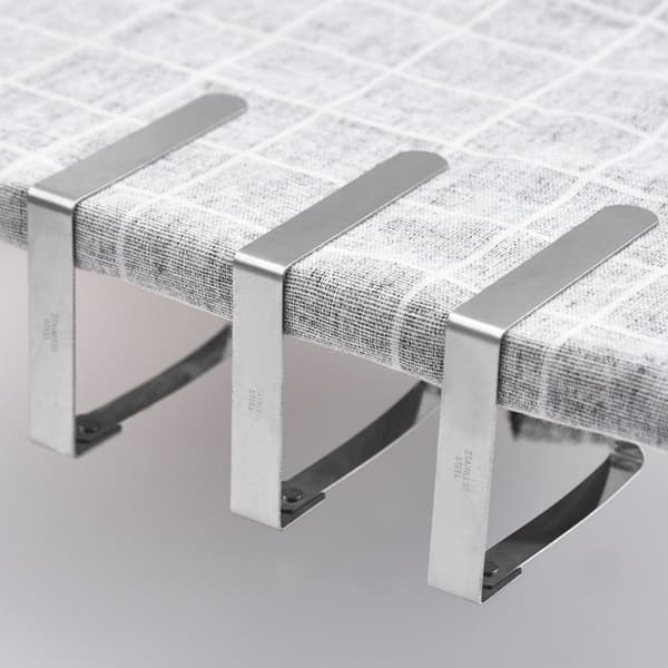 [LD] Stor 8 x 7 cm dugklemme i rustfrit stål, 8-pak