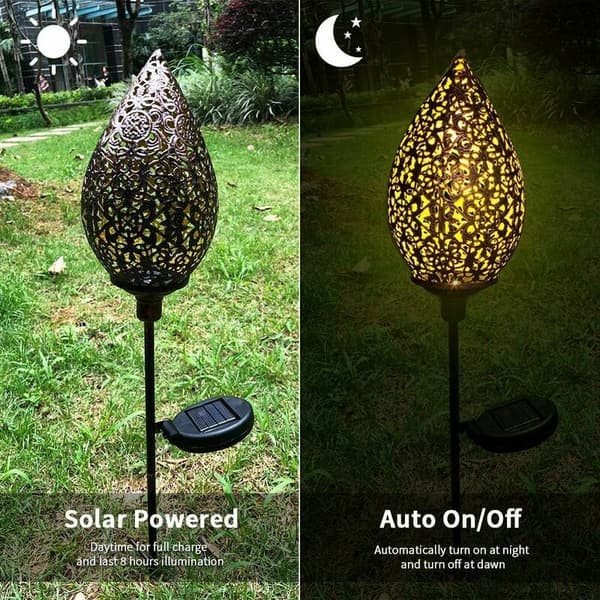 Solcellelykt Hage Utendørsdekorasjon Vanntett Solcellelampe P (Oliven)