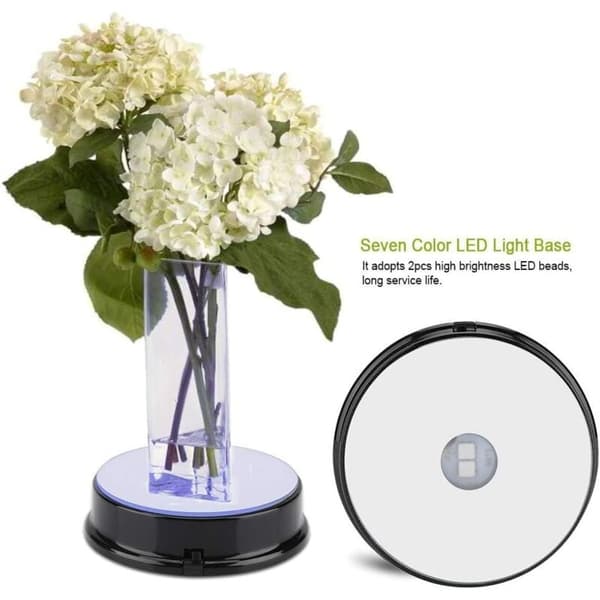 LED-lysbase, lysstativ, LED-lysbase, LED-lysstander, 7 farver LED-lysbaser, LED-displaybase LED-stativ displayplade til kunst