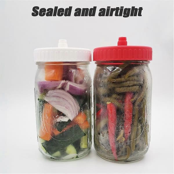 6-pack Fermentation Air Locks - Airlock Fermentation Lids Compatible with Wide Mouth
