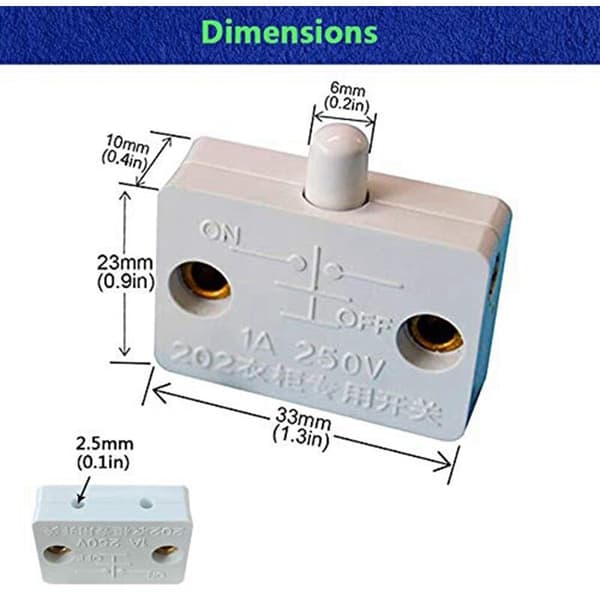 4 Pieces Cabinet Door Drawer Light Switch Open Close Switch Compatible with 12V 24V 110V White