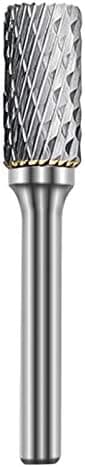 1 stk. Roterende fræser, dobbeltskåret wolframkarbid-slibestift, 6 mm skaft, 12 mm cylindrisk hoved, roterende graveringsstift