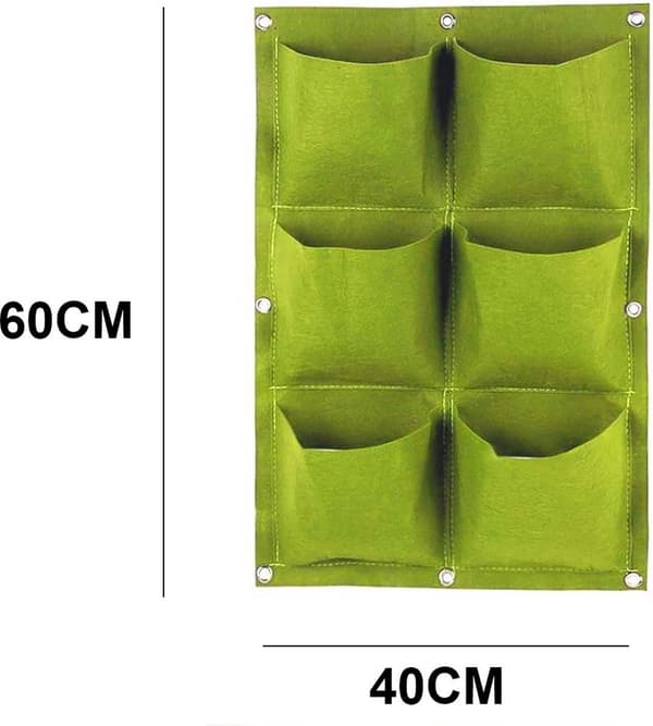 6 Plant Bags - Green Felt - Wall Cultivation by Heble® - Vertical Garden