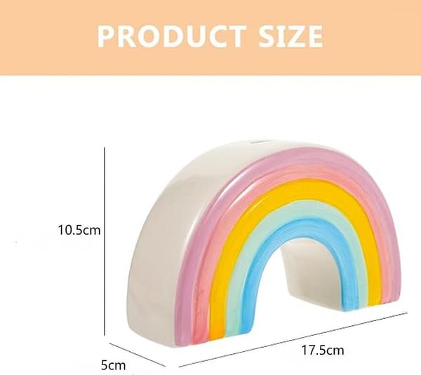 Rainbow Design Keramisk Spargris Pengabox Pengaspar Förvaringslåda Spargris för Barn Bröllop Hem Barnkammare Dekor