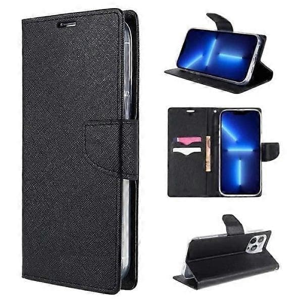 Etui til Samsung Galaxy A15 4G / A15 5G - Pung Etui Kortplads Stødsikker Lukning Sort