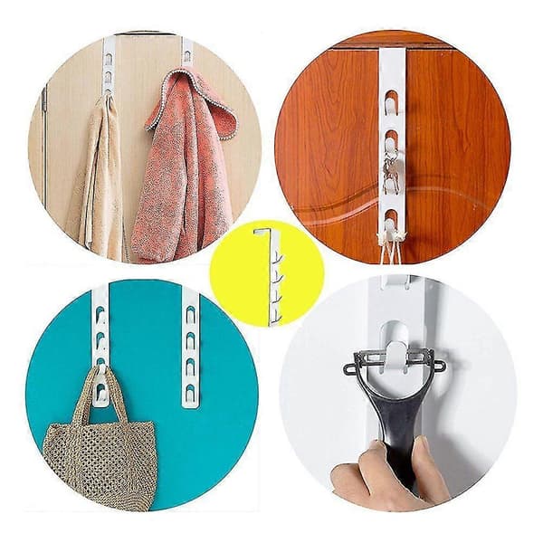 2 X Door Hooks Coat Hooks Wall Hooks Coat Hook Coat Hooks Coat Rack With 4 Hooks No Drilling For Bathroom Bedroom Wardrobe