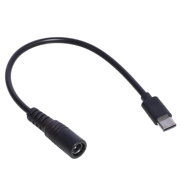 Typ-C til DC-strømkabel 5V DC 5,5 x 2,1 mm Hun til USB C-stik Opladningskabel