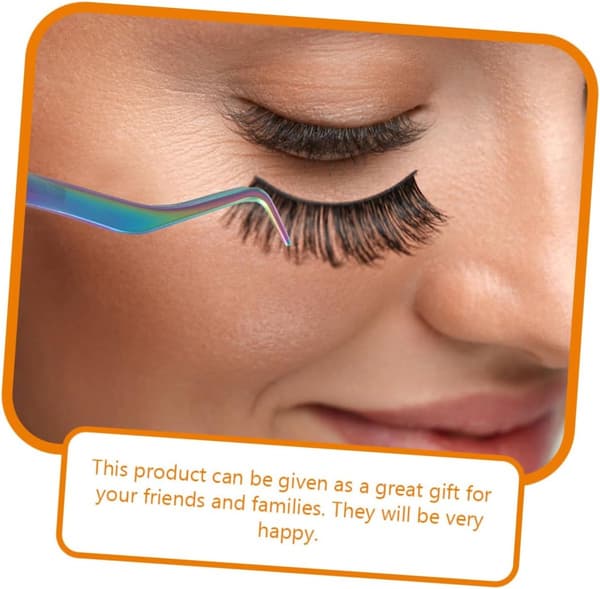 Eyelash Tweezers - 2 Pcs - Professional Eyebrow and Eyelash Tweezers