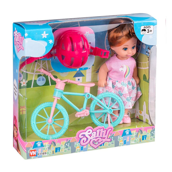 Sally Doll with Bicycle