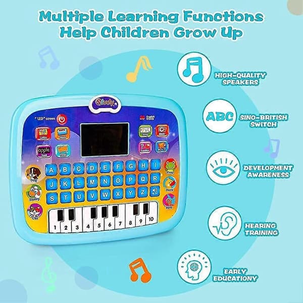 Educational Tablet for Kids to Learn Music, Alphabet, Animals, Arithmetic