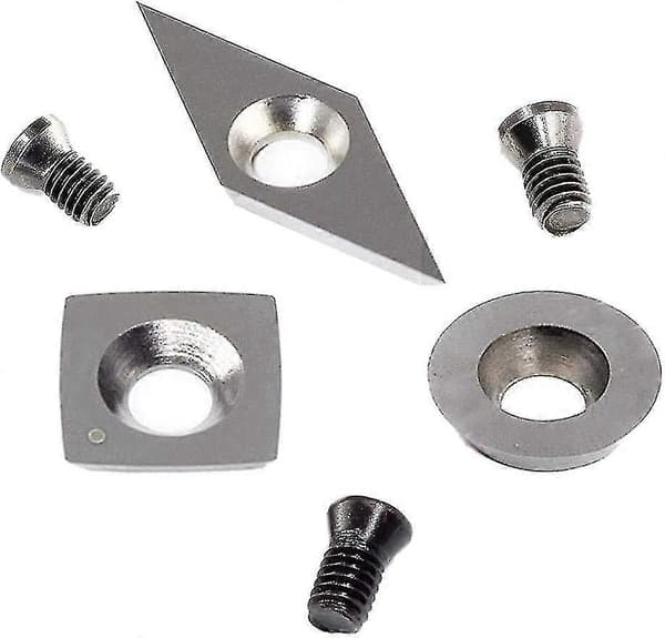 3 stk. hårdmetalskærindsatser med skruer.