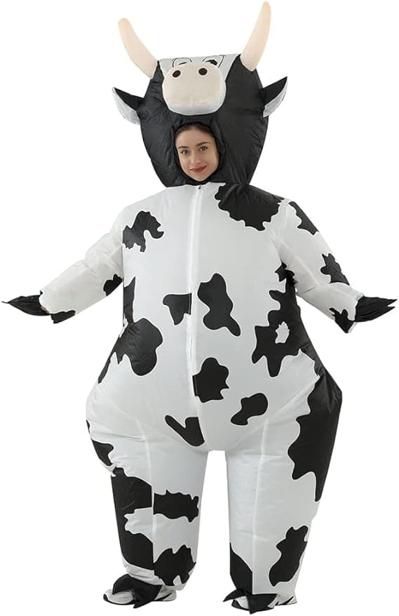 Oppustelig ko-dragt, udklædningskostume Cosplay