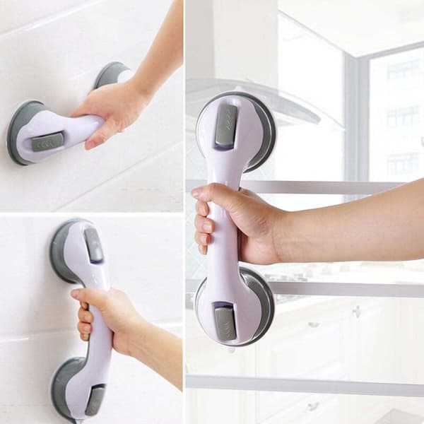 Safety Shower Grab Bar with Strong Suction Cup for Elderly & Handicapped - Bathroom Bathtub Toilet Support Handle