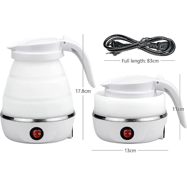 Foldable Kettle 2024 0.6L Silicone Travel Kettle Foldable Electric Kettle for Camping Fw