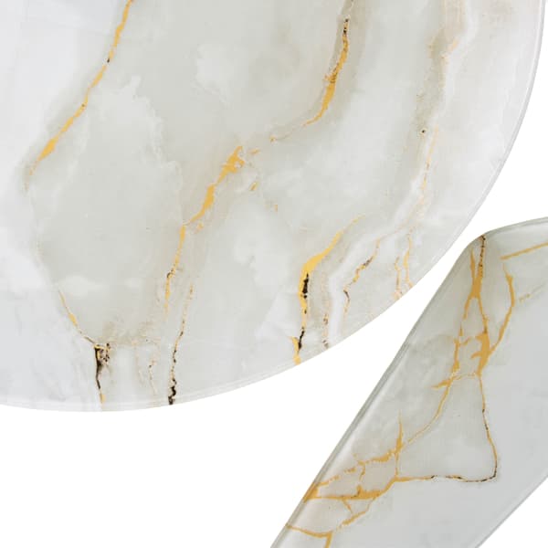 Glastallerken med spade MARBELLO 30x30x2,2 cm Transparent 1 stk