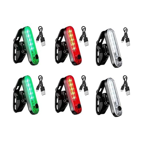 LED Båt Navigasjonslys USB Oppladbart 4 Moduser Marint Signallys for Båter Kajakker 6-pakning