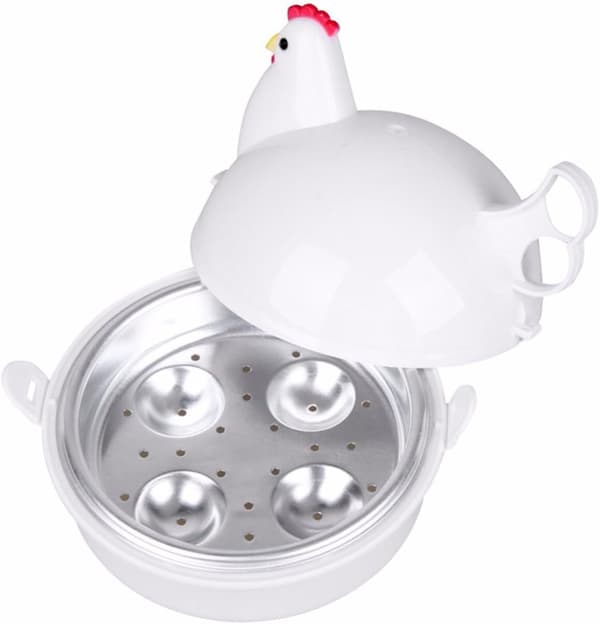 Eggkoker - 4 Egg Eggkoker Steamer Poacher Boiler Cooker for Hardkokte Egg