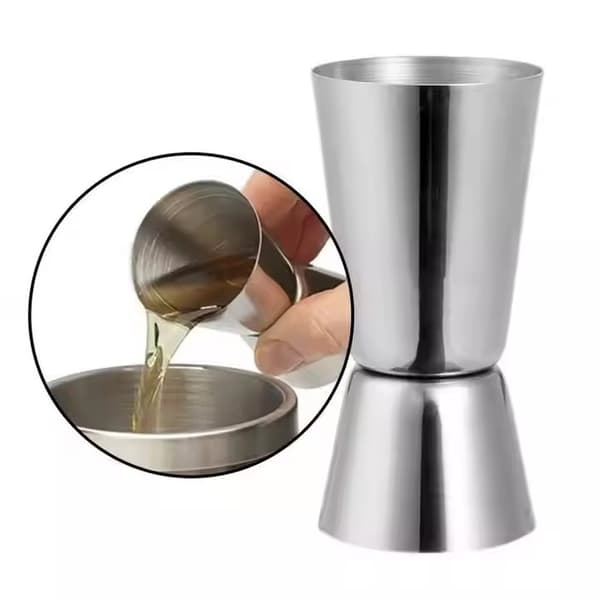 Dobbel Målekopp – Cocktail Jigger 30/60ml Silver silver