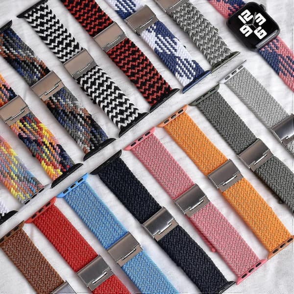 【LD】Adjustable Bed Solo Loop with Le Compatible with Watch 42mm 44mm 45mm Soft Wrist Stretched Nylon S Compatible with Iwatch