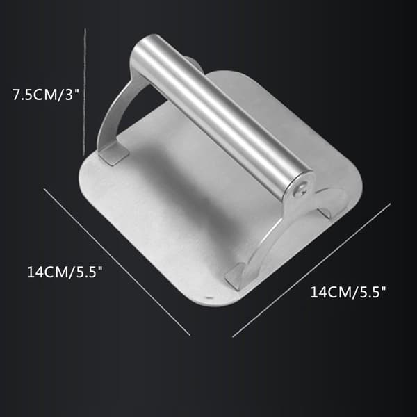Smashburger Hamburgerpresse Smashjern Rustfrit stål Silver silver