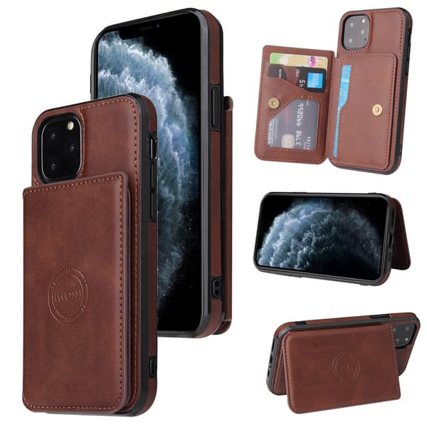 Mobiltelefondeksel for iPhone 14 Pro lomme i skinn