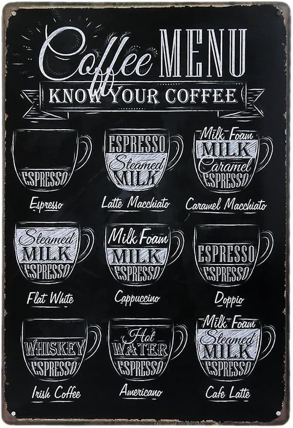 Retro metalskilt - Til Café