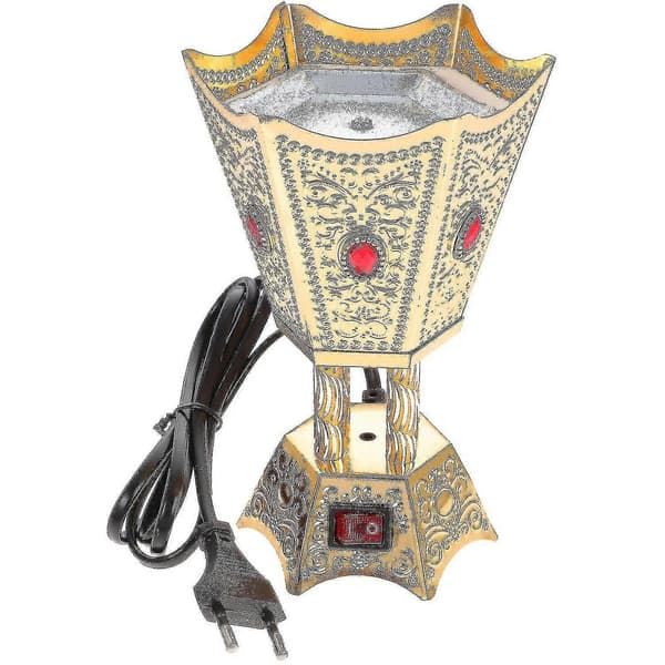 Elektrisk Røgelsesbrænder Retro Ornament Røgelsesbrænder Metalhåndværk (EU-stik)