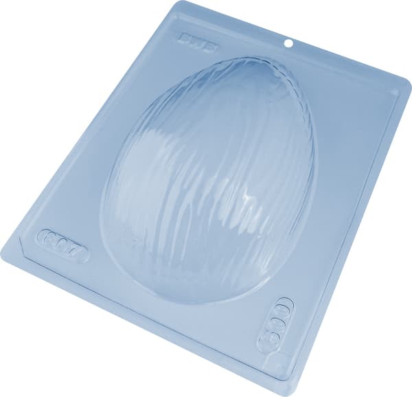 Praline Mold Patterned Egg 500g - BWB 807 - Special 3 Part Mold Transparent transparent