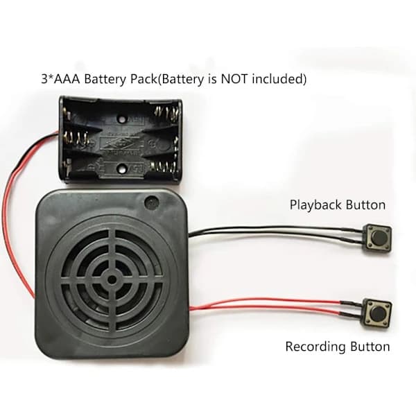 (2 minutes) 3W Recordable Voice Module DIY Voice Message Box Clear