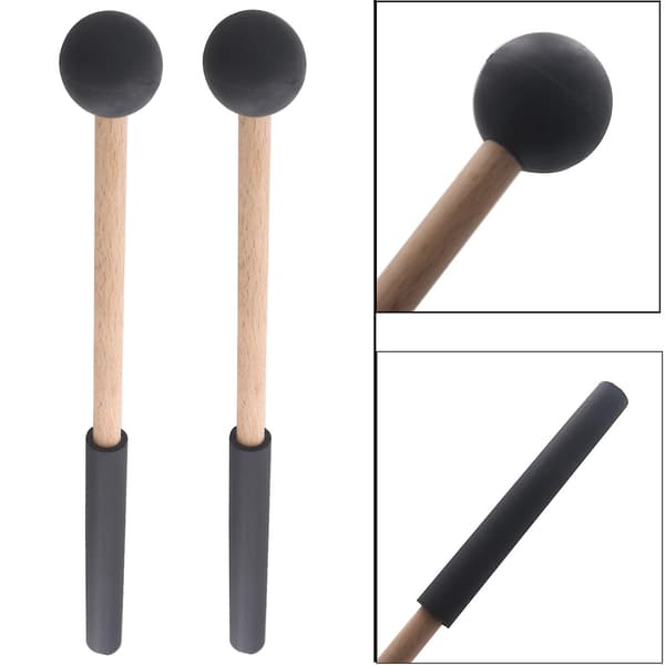 1 par basstrommekøller mykt gummihode trommestikker pinner for trommer basstrommer og keyboard
