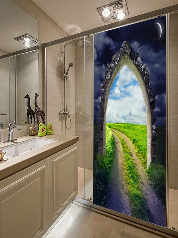 3D Magic Door Sticker Wall Decal Door Decal