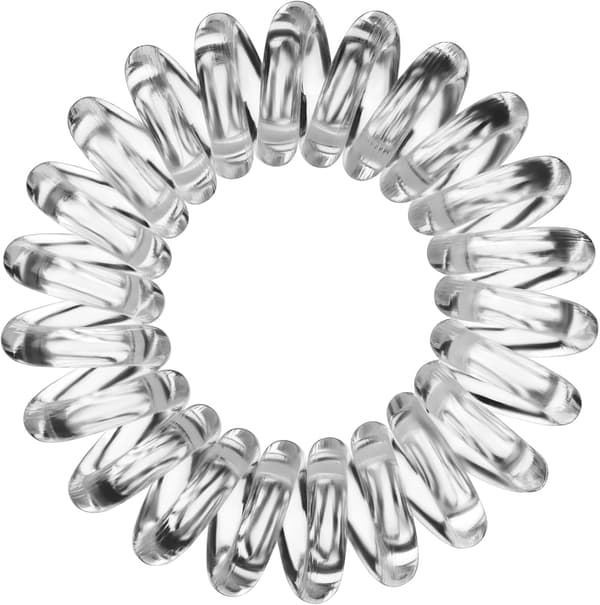 Originale gennemsigtige hårelastikker Krystalklar x3 I Spiral elastik