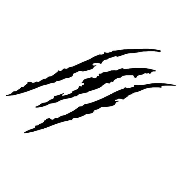 5-pakning Claw Marks frontlykt-dekal tilgjengelig som klistremerke / dekal