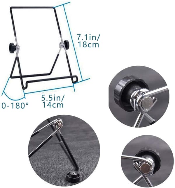 Justerbar tablet-stativholder, skridsikker foldbar holder vugge passer til 9-12,9\" tablets, iPad, Samsung og Kindle Fire, stativ