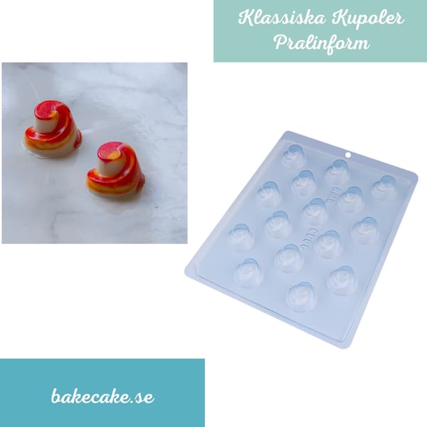 Pralineform Klassiske Kupler Chokoladeform - BWB 9833 Transparent transparent