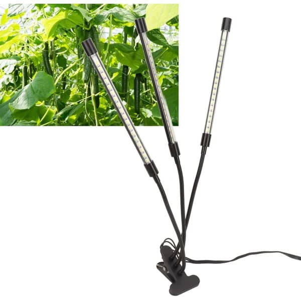LED Vækstlampe 10 Niveauer Dæmpbar med Timer til Indendørsplanter og Blomster, USB-drevet, DUBUNS