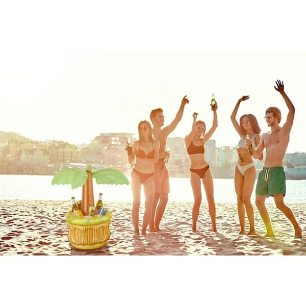 Inflatable Palm Tree Cooler PVC Ice Bucket for Beer and Drinks Summer Pool Party Beach BBQ 68 x 40 cm