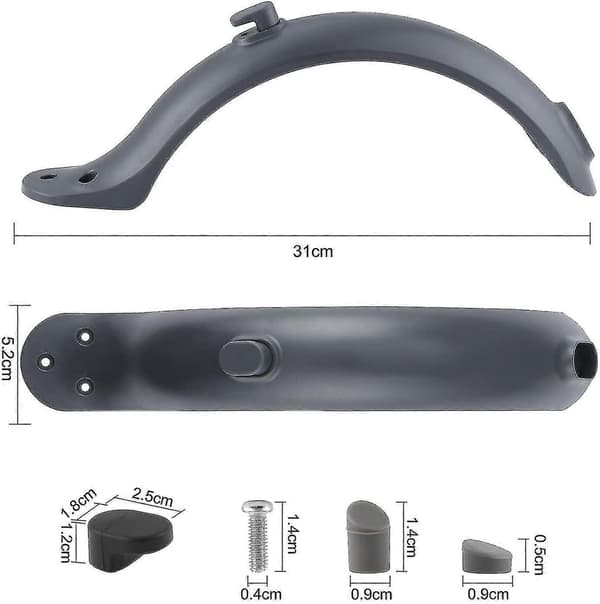 Rear Fender for Xiaomi M365/m365 Pro Scooter with Screws and Screw Caps